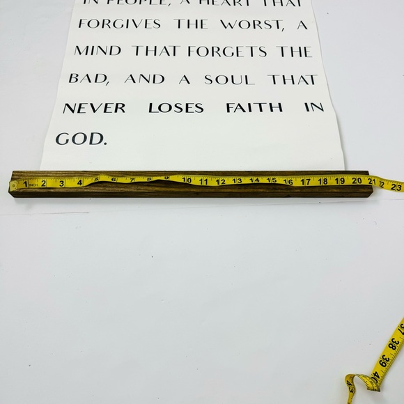 Canvas and Wood Wall Hanging About Prayer - Picture 5 of 5